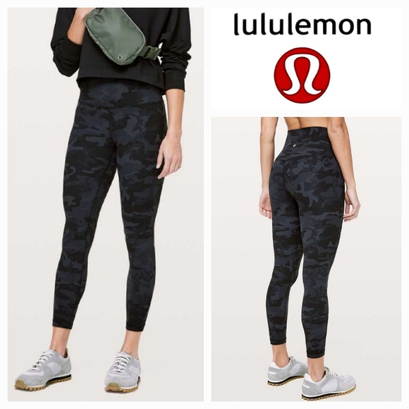Lululemon Align Pant II 25" Legging in Incognito Camo Multi Grey Sz 4 - Picture 1 of 10